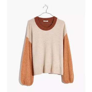 MADEWELL Payton Coziest Yarn Color Block Sweater
